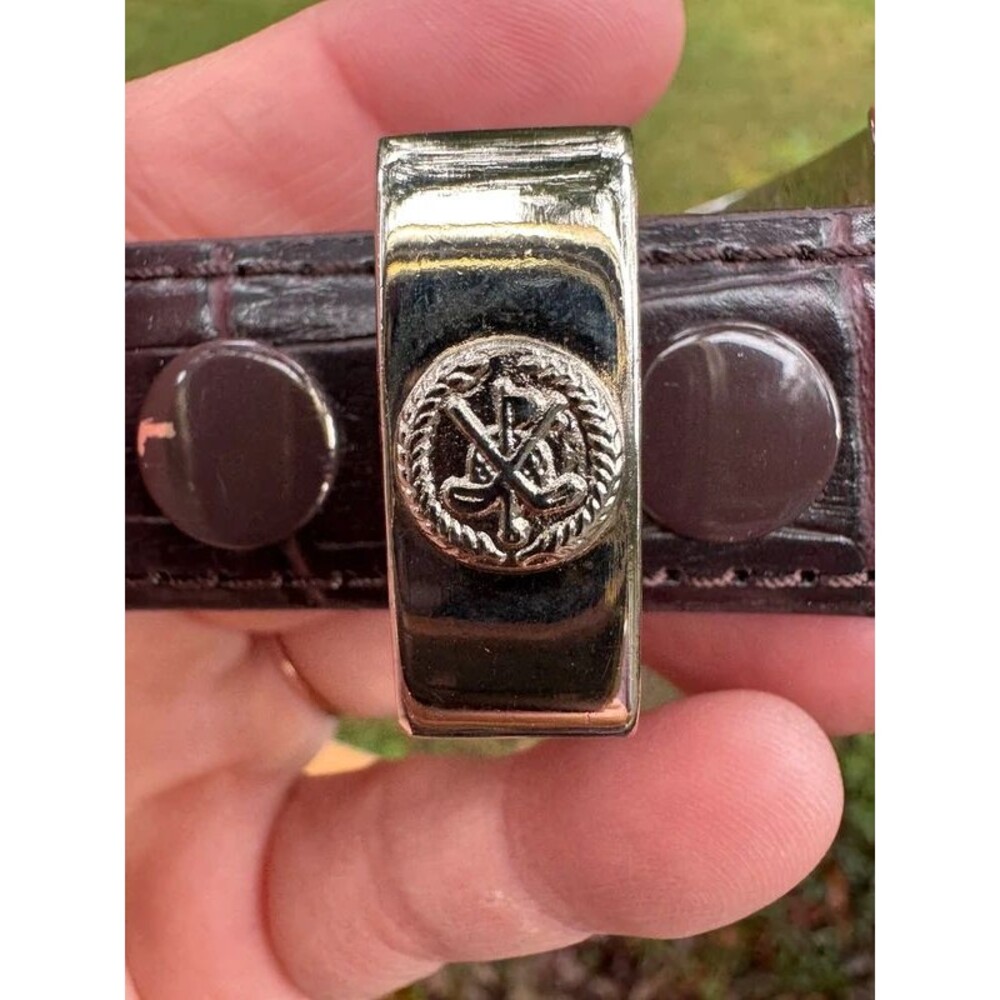 Golf Theme Women's Onyx by Brighton Brown Belt Size Medium